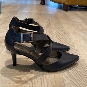 Navy blue dress shoes
